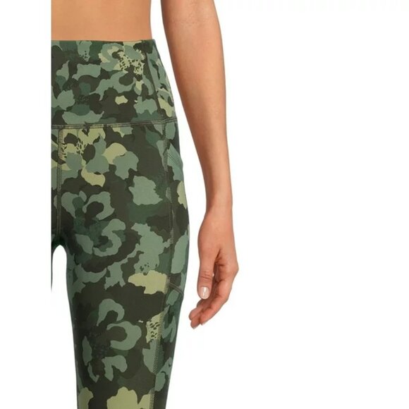 Avia Womens Pull On Camo Print Active Leggings with Side Pockets & Elastic Waist - Picture 3 of 5